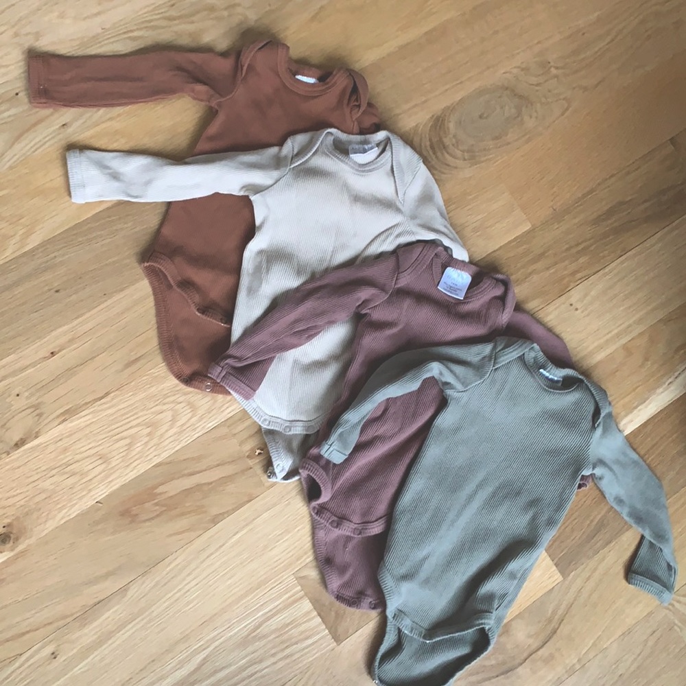 Mebie Baby ribbed bodysuits